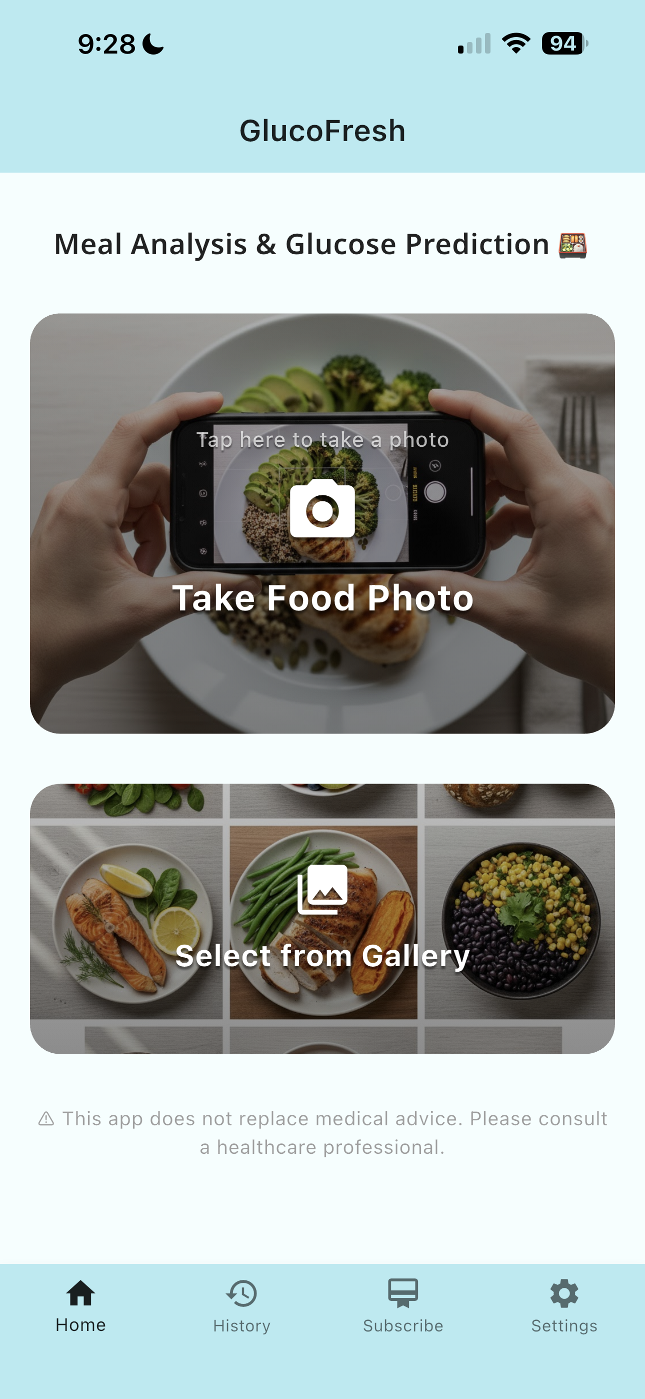 GlucoFresh App Screenshot